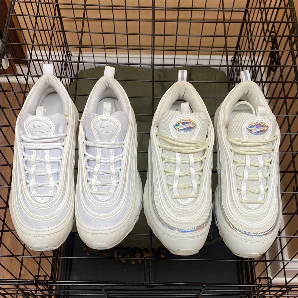 Nike Air Max 97 Triple White Sneaker Bundle